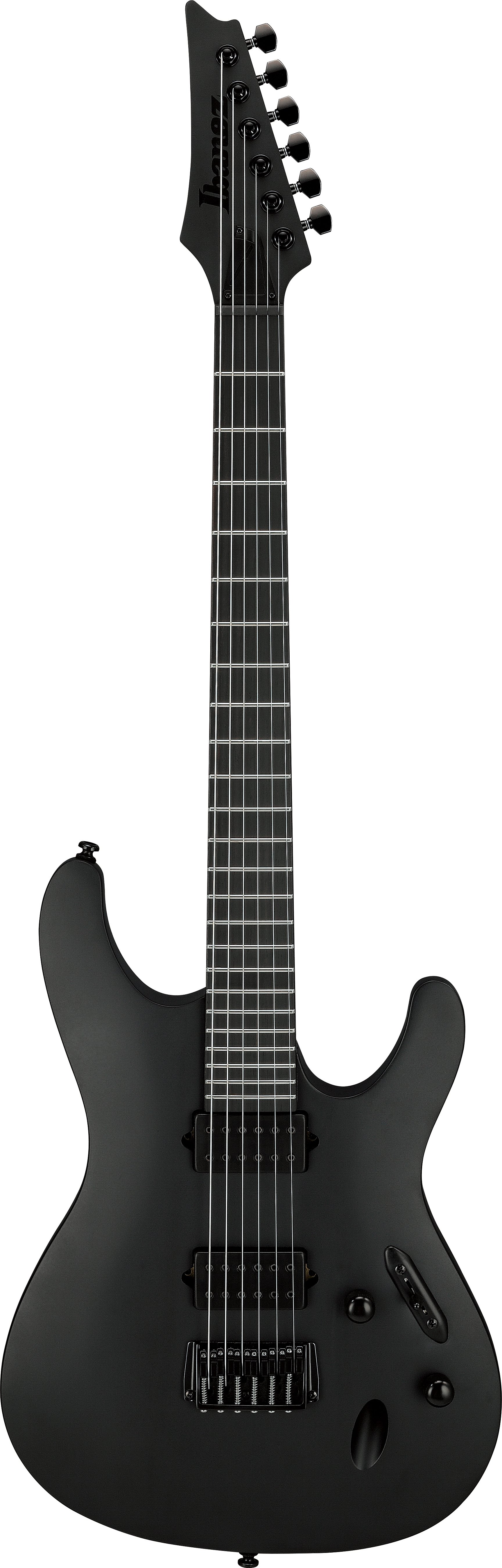 S721RB-BKF Iron Label Black Flat E-Gitarre